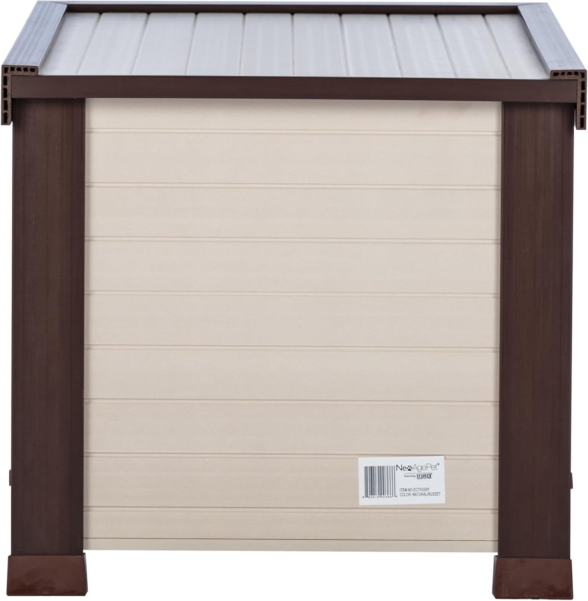 New Age Pet® ECOFLEX® Albany Outdoor Cat House, Maple/Brown