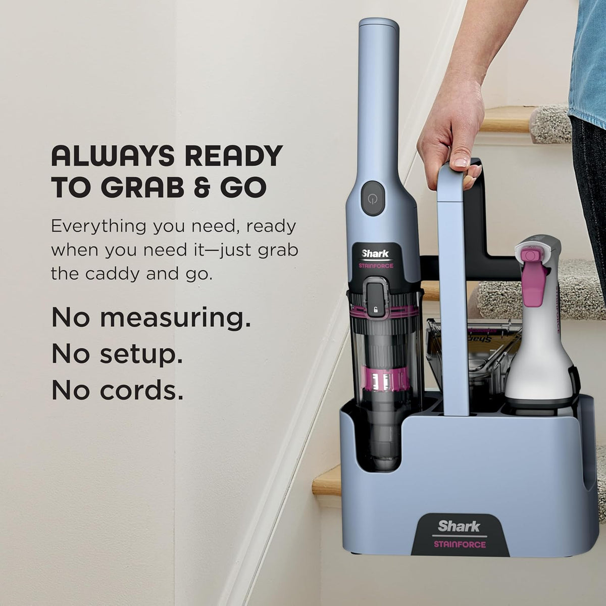 Shark Stainforce Cordless Stain, Odor & Urine Remover, 2 Tools, HX102BRN