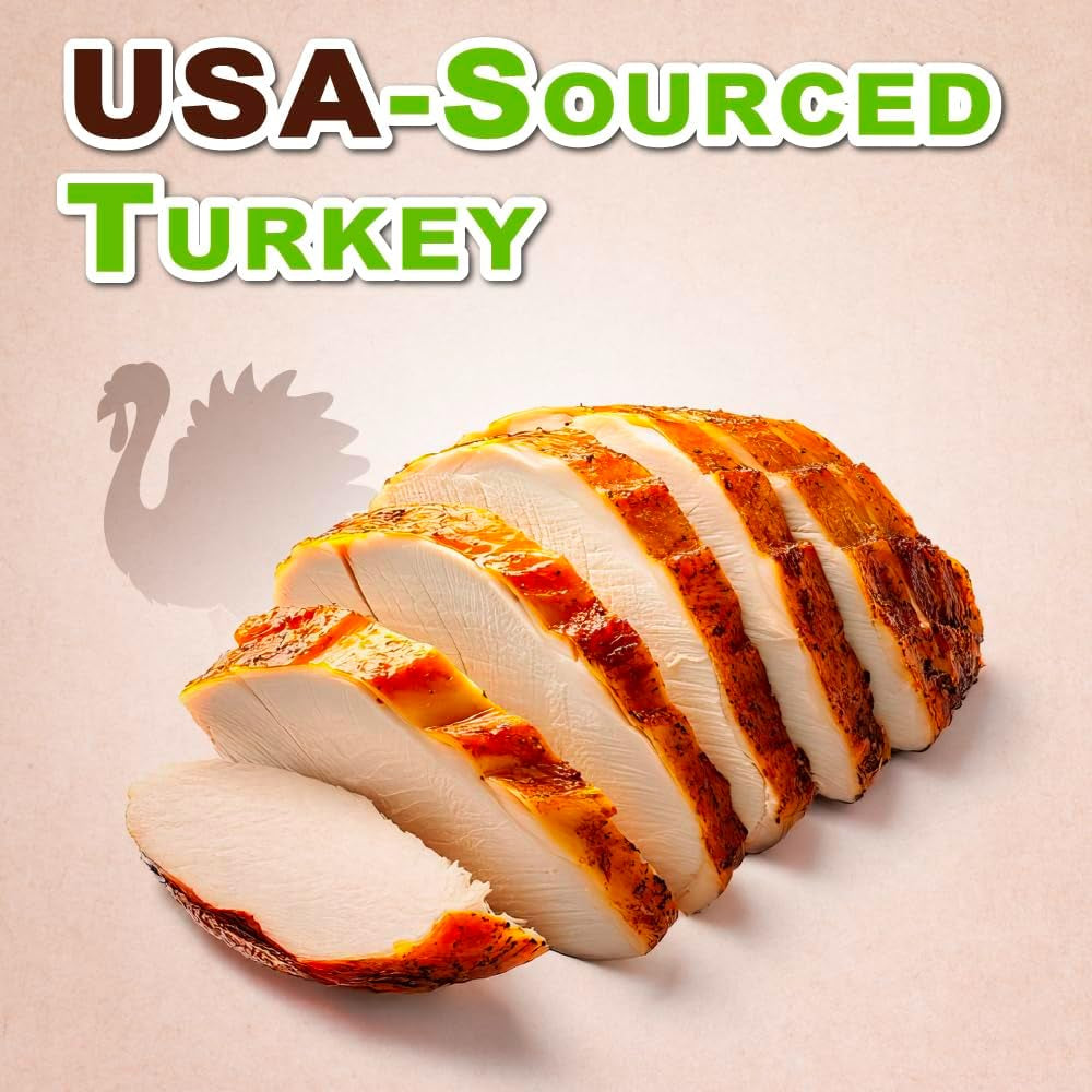A Freschi Srl Soft Turkey Dog Treats, Usa-Sourced Trukey, All-Natural, Hypoallergenic, High-Protein, Low-Fat, Healthy & Easily Digestible, Puppy & Training Snack, Stick 16Oz