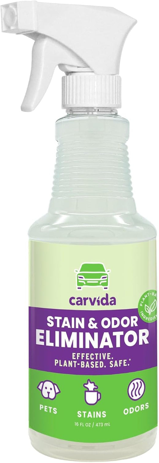 Carvida Pet Odor Eliminator, Enzyme-Based Stain & Odor Remover Spray for Pet Urine and Smells in Cars, Grapefruit Scent, 16Oz