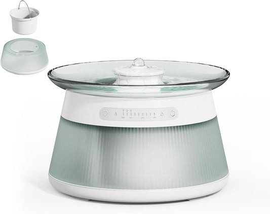 Glass Smart Cat Water Fountain Filterless