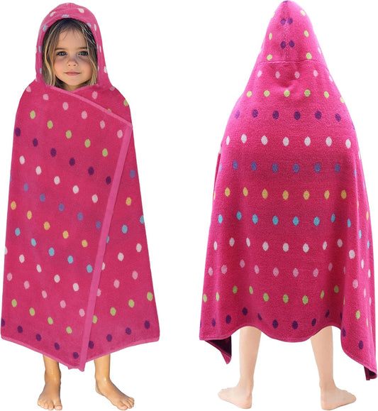 ORIGINAL KIDS Hooded Bath Towel Wrap - 100% Cotton Soft Hooded Kids Towel