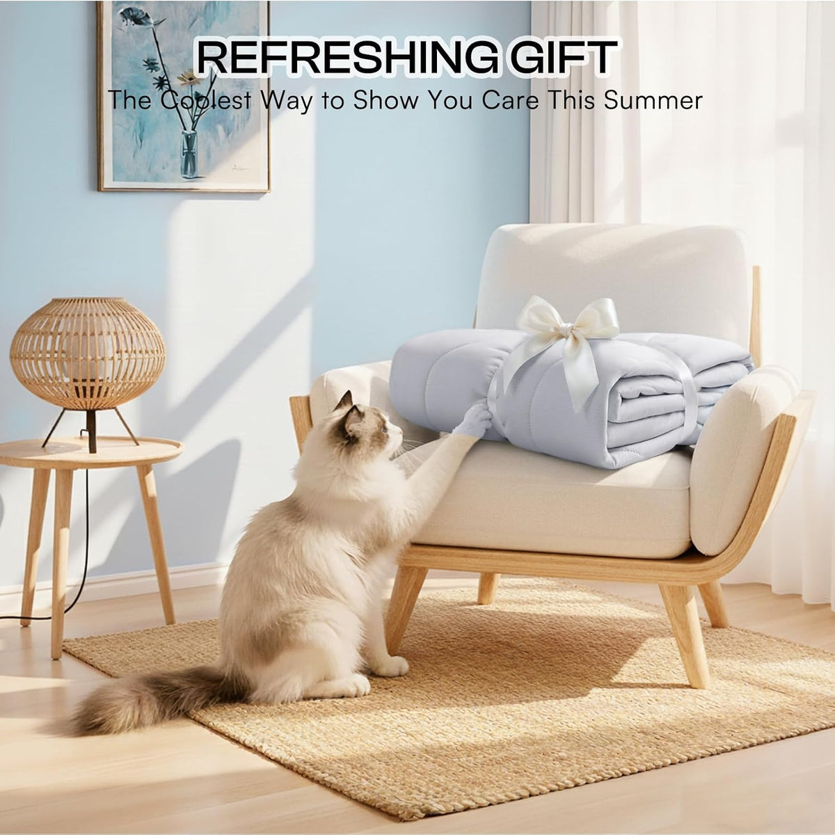 Luciphia Cooling Dog Blanket, Q-MAX>0.5 Pet Throw for Couch, Crate & Bed