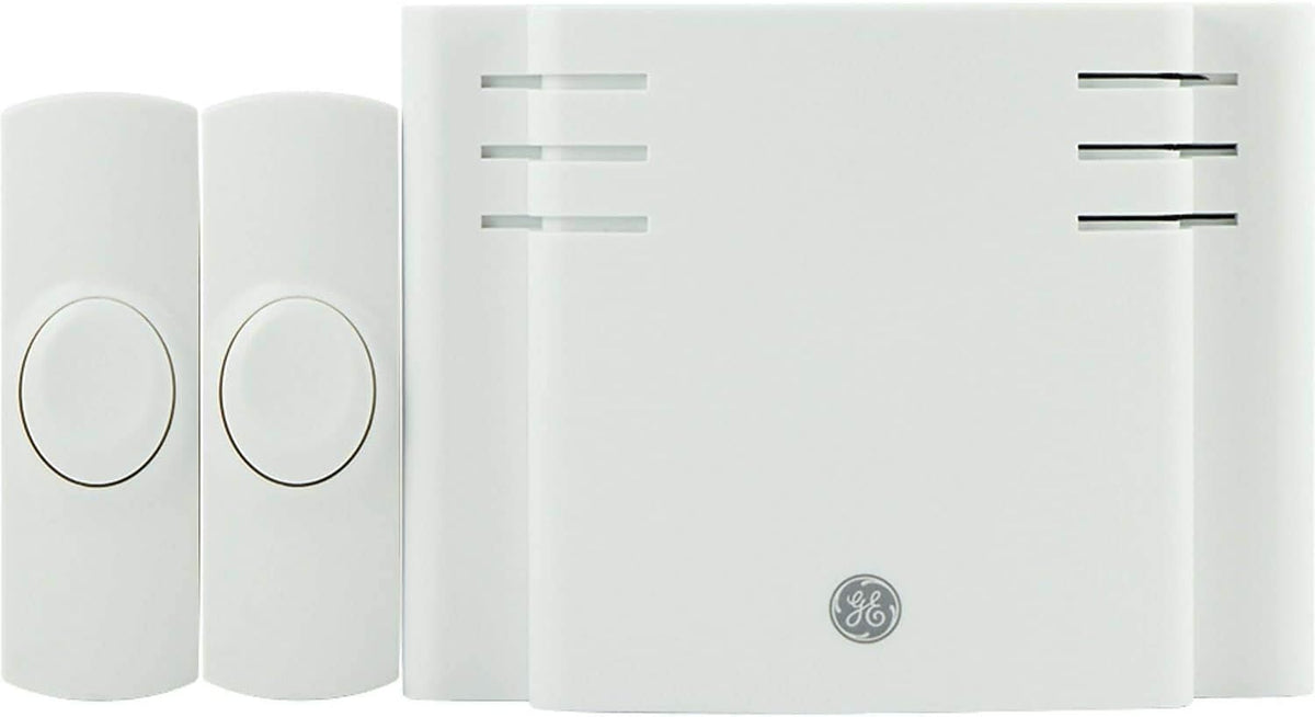 GE Wireless Doorbell Kit, Battery-Operated Receiver, 2 Push Buttons