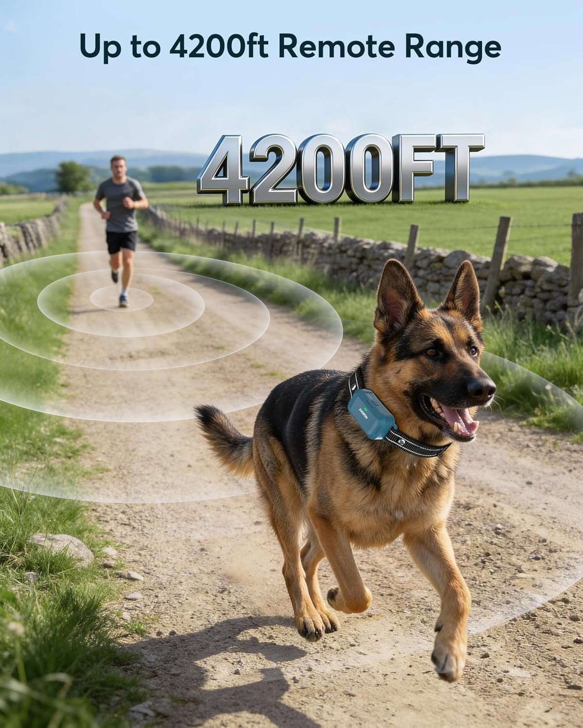 Dog Shock Collar - 4200FT Dog Training Collar with Remote, IPX8 Waterproof Electric Collar with 4 Training Modes, Security Lock, Rechargeable E-Collar for Dogs 10-120Lbs