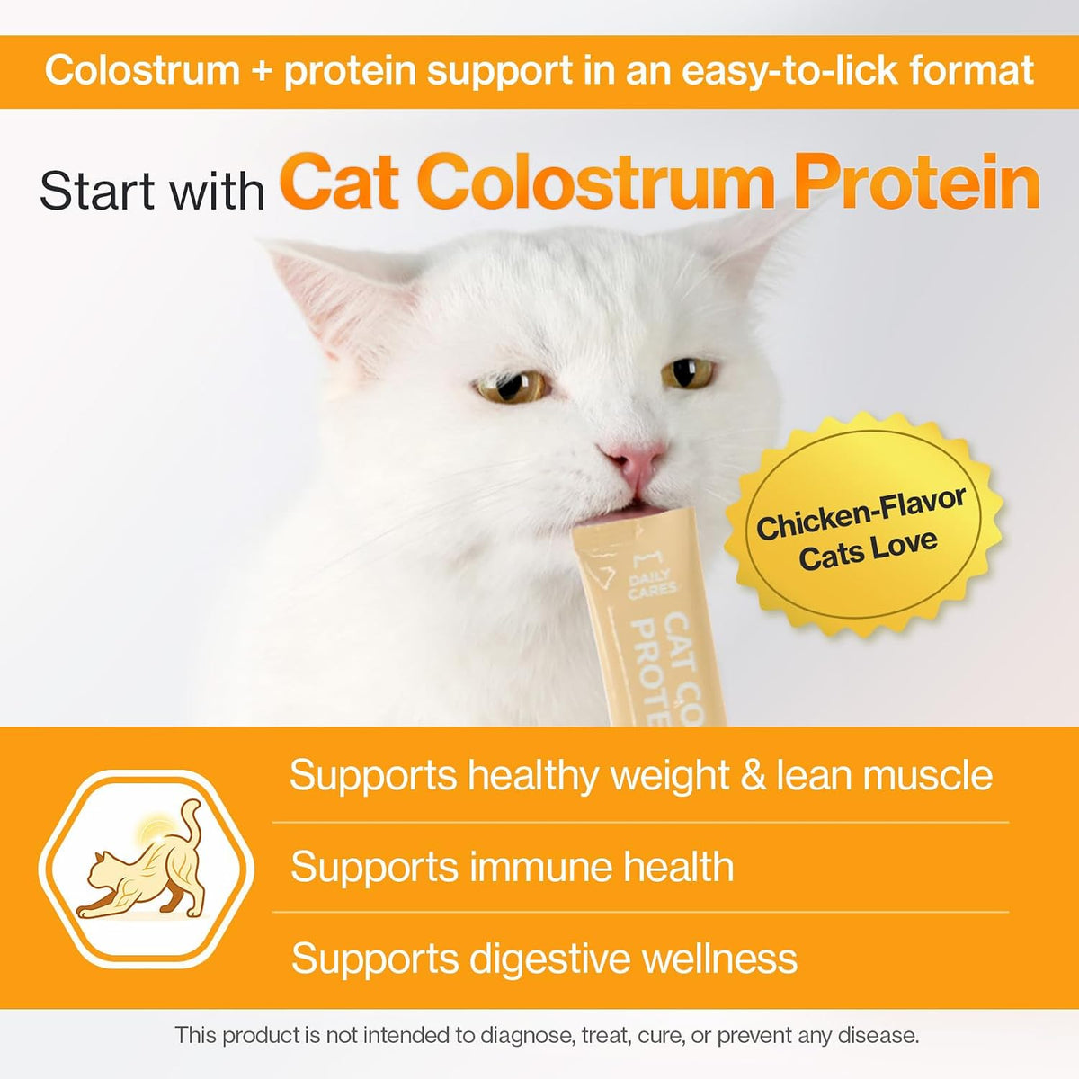 Doctor by Cat Colostrum Protein Cat Supplement Immune Support Muscle Growth, Gentle on Digestion for Kittens, Adult&Senior Cats with Goat Milk, Whey Protein Isolate, Colostrum Lickable Formula