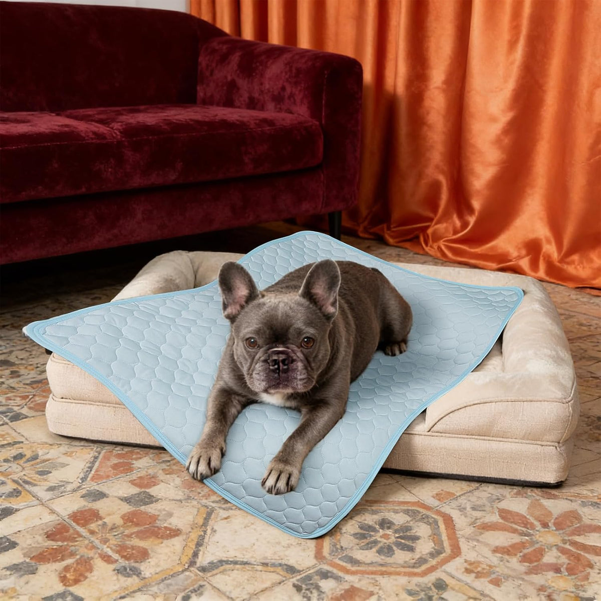 Dog Cooling Mat, 40''*28'' Cooling Pad for Dogs Breathable Dog Mat
