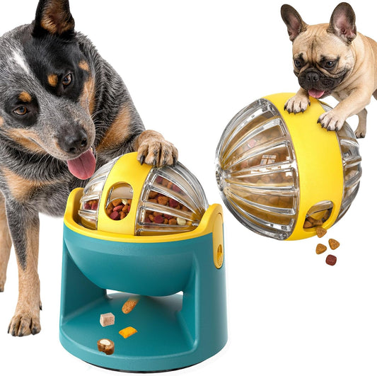 2-In-1 Dog Treat Dispenser Interactive Puzzle Toy Slow Feeder