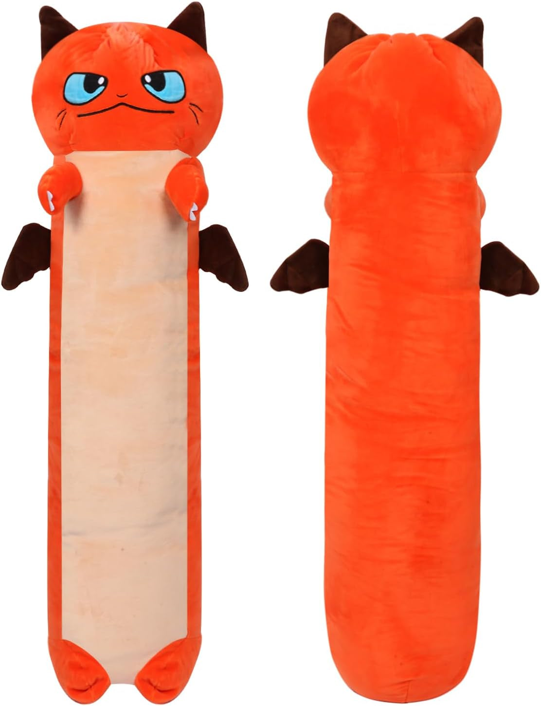Merryxd Kawaii Long Cat Plush Body Pillow, 54” Soft Cute Stuffed Animals Plushies, Kids Big Doll Toys, Ideal Gifts for Cuddles,Girls,Girlfriend,Boys,Birthday,Christmas,Halloween,Valentine'S Day