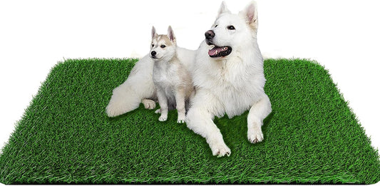 Grass Pad for Dogs 39.3 X 31.5 Inches Fast-Drain Artificial Grass for Pets Potty Training, Easy to Clean Fake Grass for Dog Indoor Outdoor Use(1 Pack)