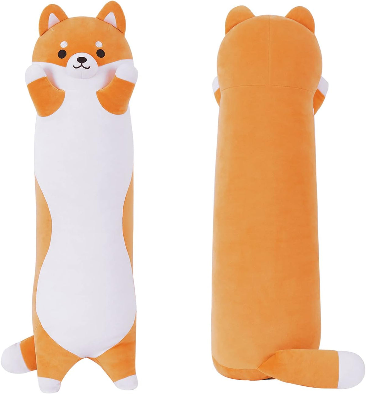 Shiba Inu Dog Stuffed Animal, Long Dog Plush Corgi Body Pillow