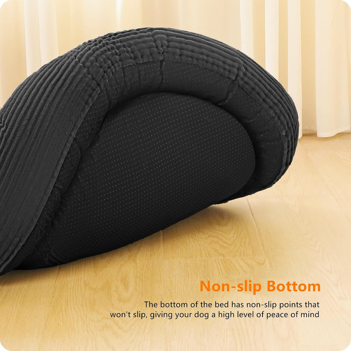 Dwanton Orthopedic Small Dount Dog Bed Cat Bed, Calming Egg-Crate Foam, 24"