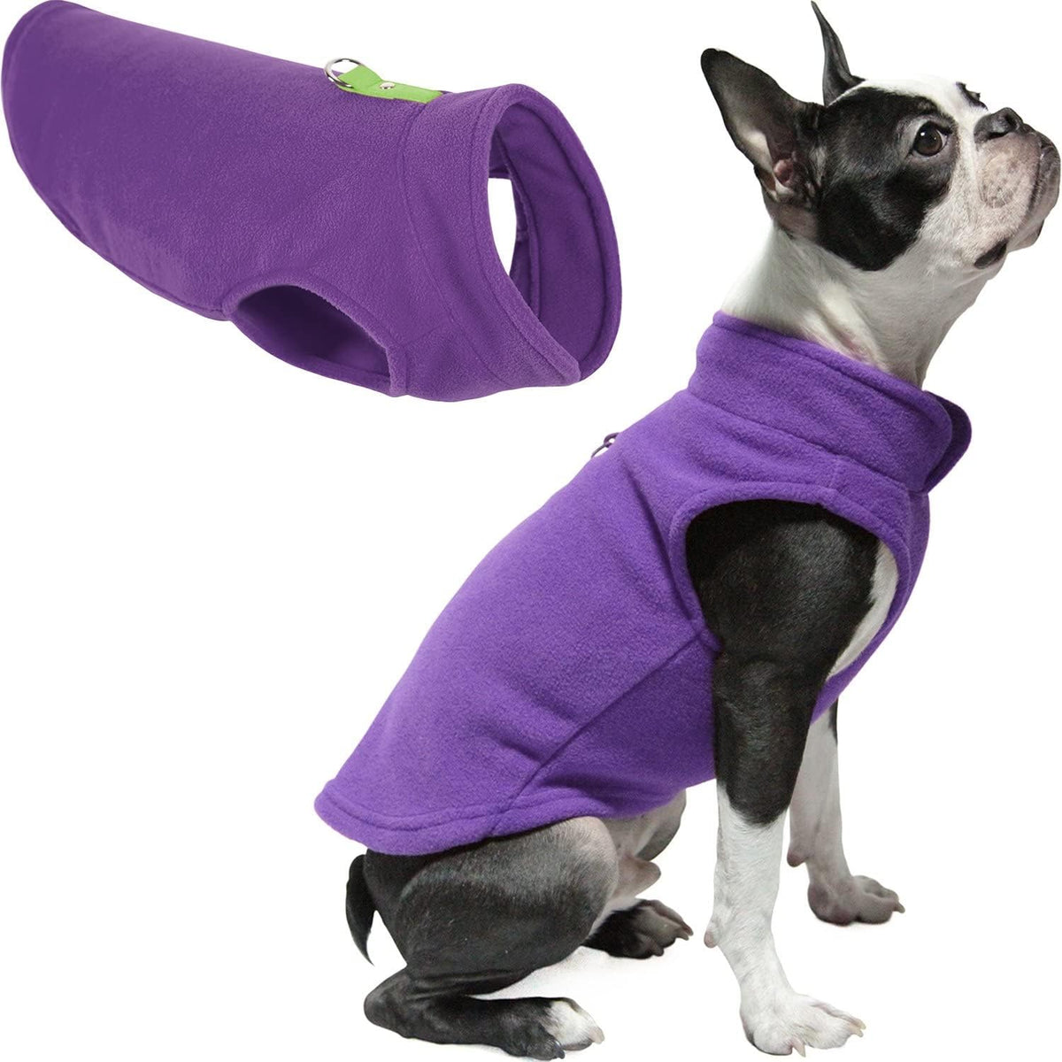 Gooby Fleece Vest Dog Sweater, Lavender, Medium