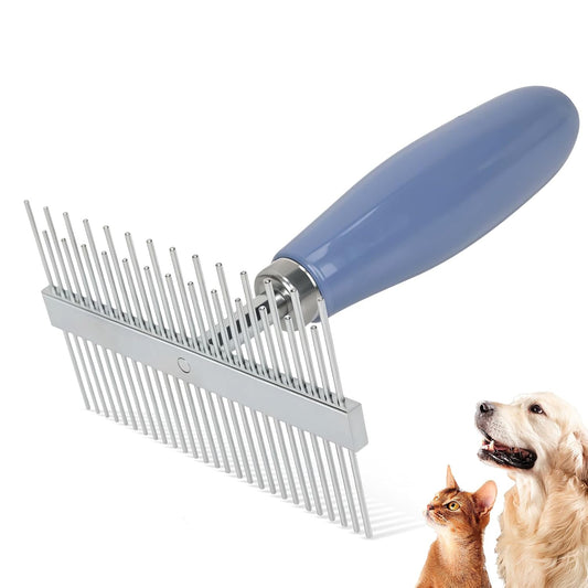 Blue Pet Double-Sided Undercoat Rake for Dogs&Cats Dematting Rake