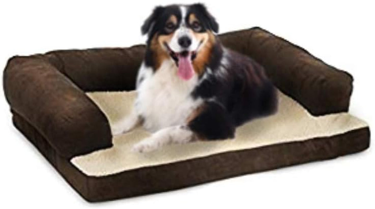 Aspen Pet Bolster Orthopedic Pet Bed, One Size, 40 X 30 Inches, Made in USA