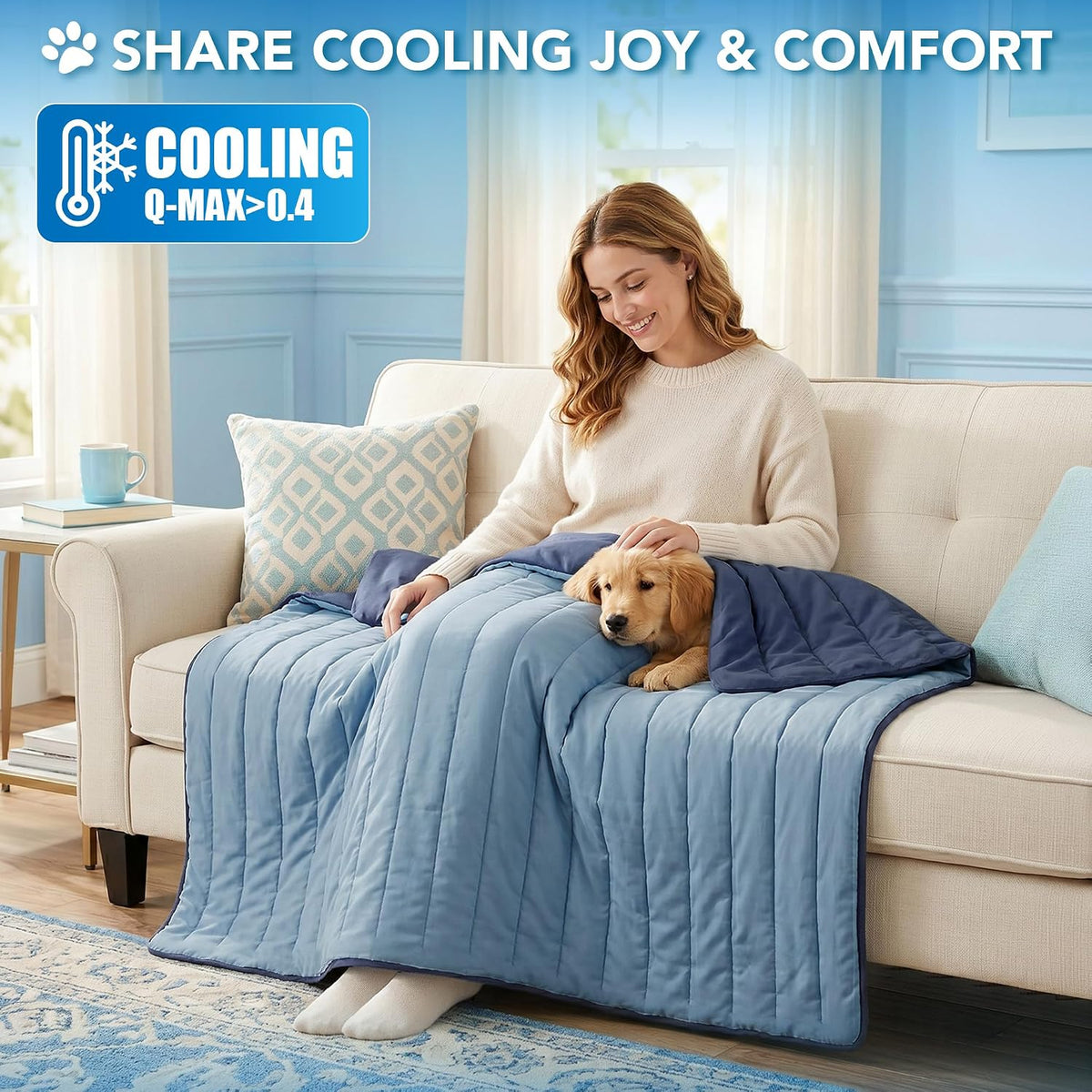 Petami Dog Cooling Mat Blanket Pet Pad for Small Medium Cat, Medium 29X40