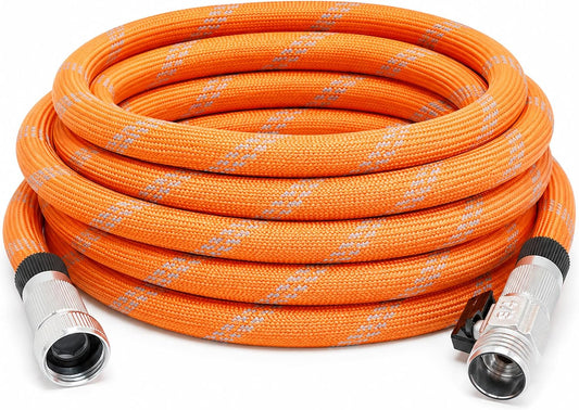 Garden Hose 25Ft, Non-Expanding, Burst-Proof Flexible Water Hose with Thickened TPE Core & round Braided Polyester, Kink-Free & Lightweight for Yard and Camper