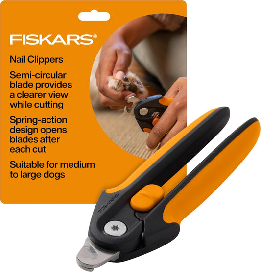 Fiskars Pet Large Nail Clippers, Cat and Dog Trimmers for Grooming, 5.75"