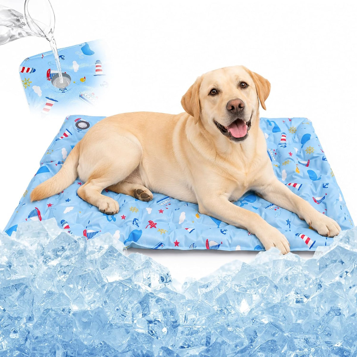 Teemoo Dog Cooling Mat, 47.2" X 27.5" Cooling Mat for Large Dogs, Non-Toxic Gel, Cool Pet Pad, Cooling Pad for Dog, Pet Cool Pad for Floors, Sofas, Kennels (XL)