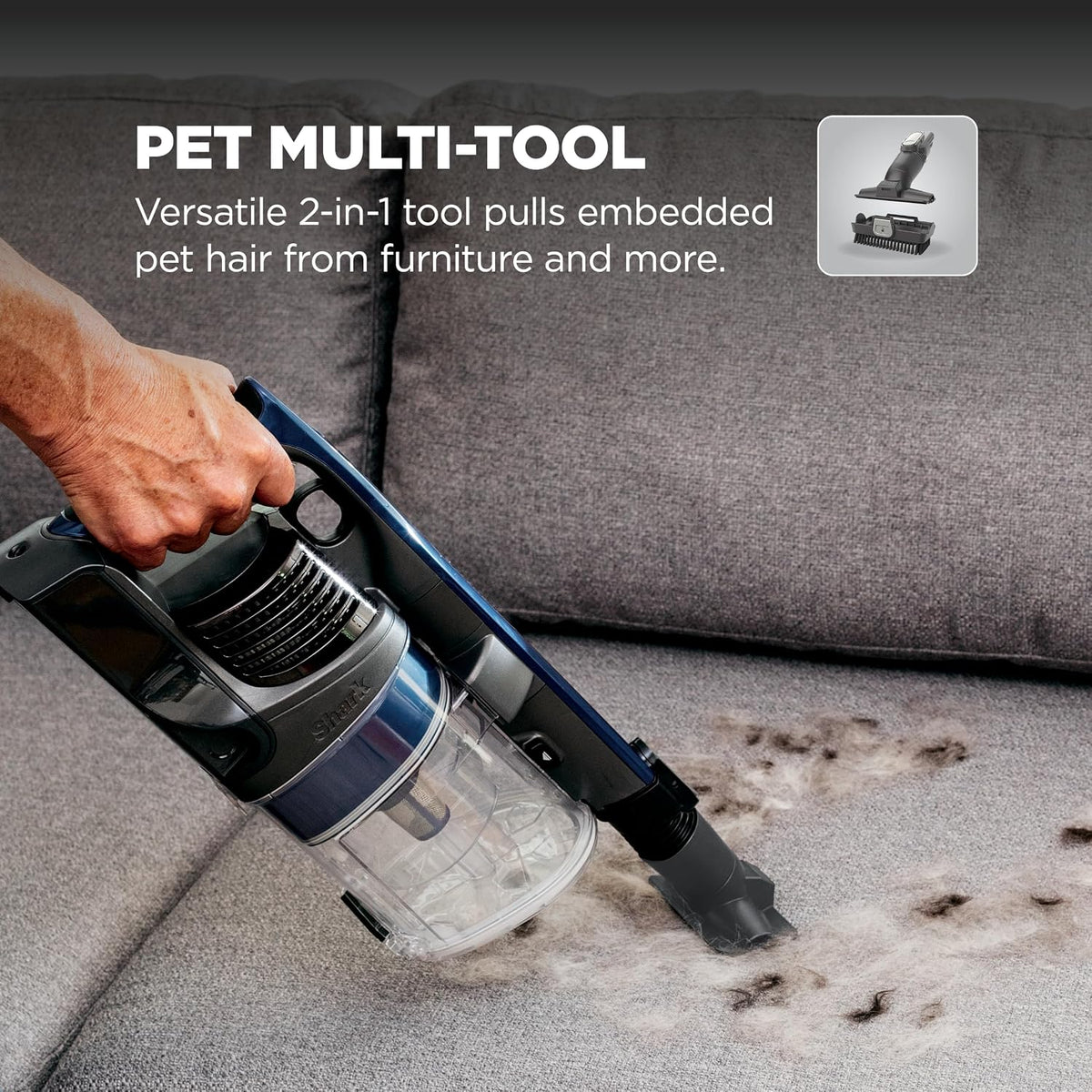 Shark Pet Cordless Stick Vacuum, 40-Min Runtime, Lightweight, Grey, IX141