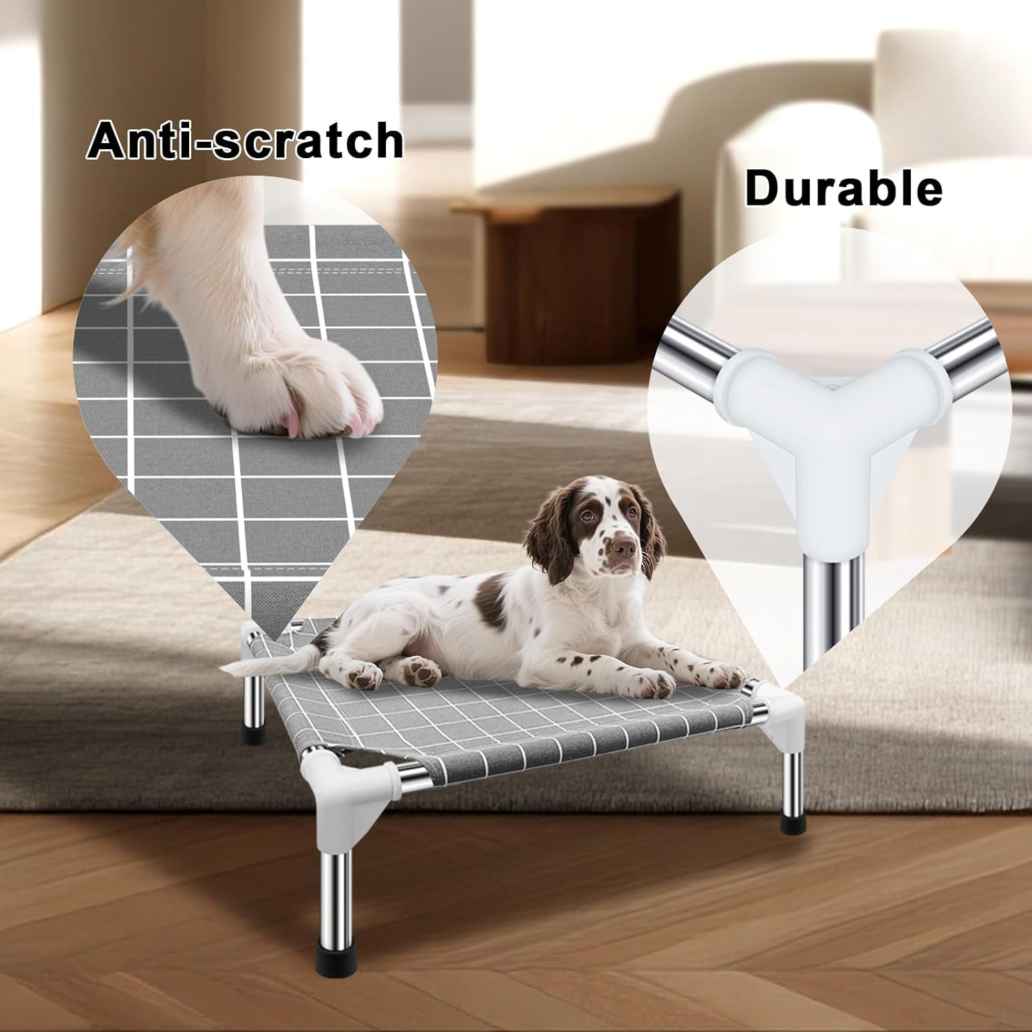 Elevated Pet Bed Dog Cot- Pet Bed for Small Dogs | Raised Dog Bed for Indoor and Outdoor Use for Small Pets