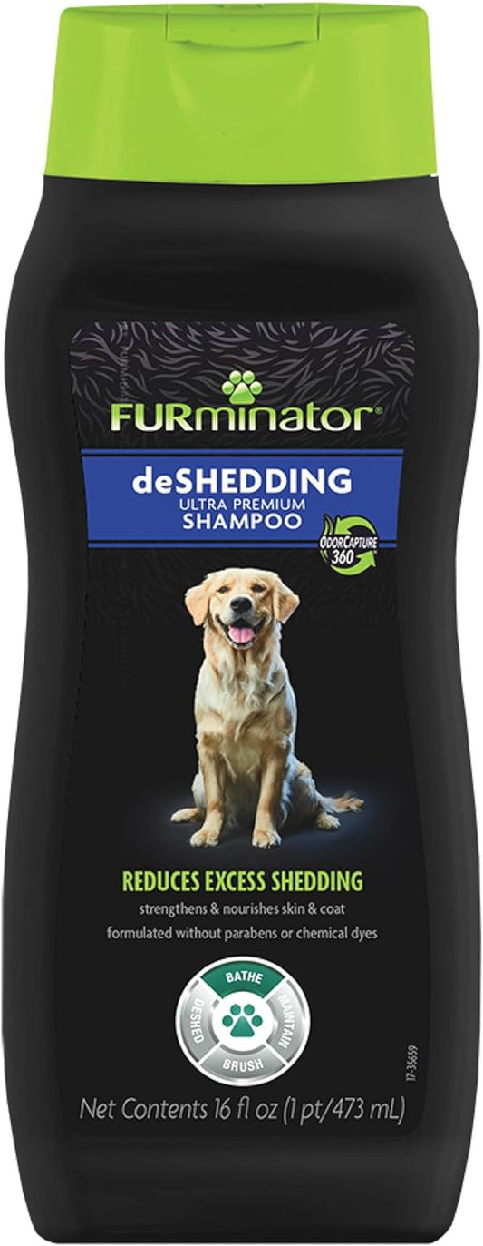 Furminator Ultra Premium Deshedding Shampoo for Dogs, 16 Oz