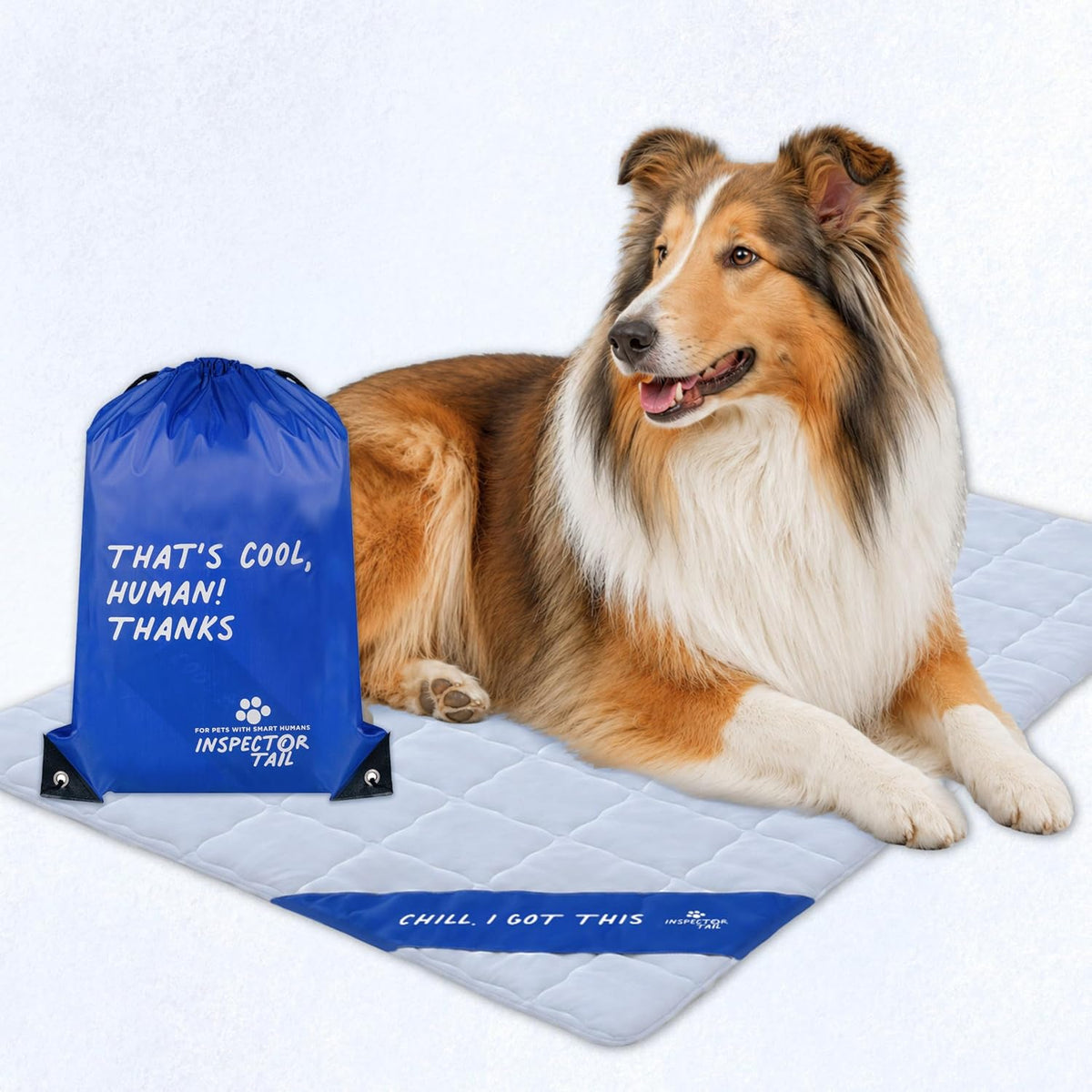 INSPECTOR TAIL Dog Cooling Mat, Large, Indoor & Outdoor Self Cooling Pad