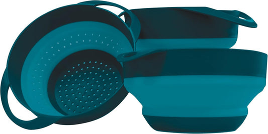 Adventure Ready Collapsible Bowls & Strainer for Hiking, Camping & Travel