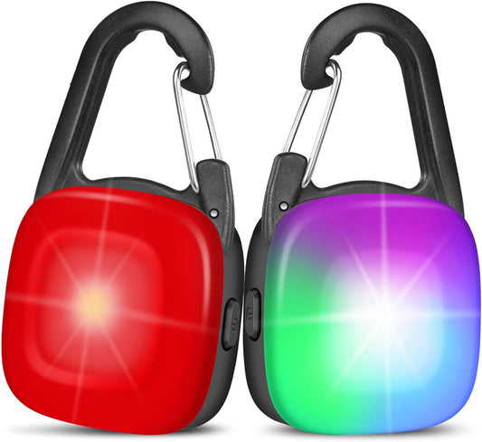 Dog Collar Light for Night Walking, 4 Modes/Rechargeable/Waterproof, 2 Pack