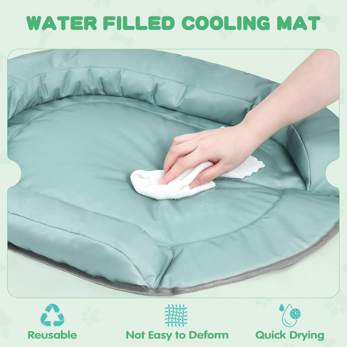 Water Cooling Mat for Dogs: Reusable Water Pad Instant Heat Relief
