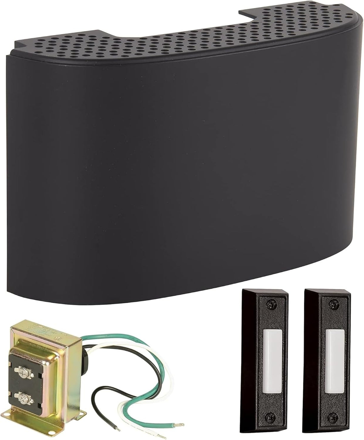 Craftmade CK2001-FB Wired Door Chime Kit | Flat Black Designer Push Button