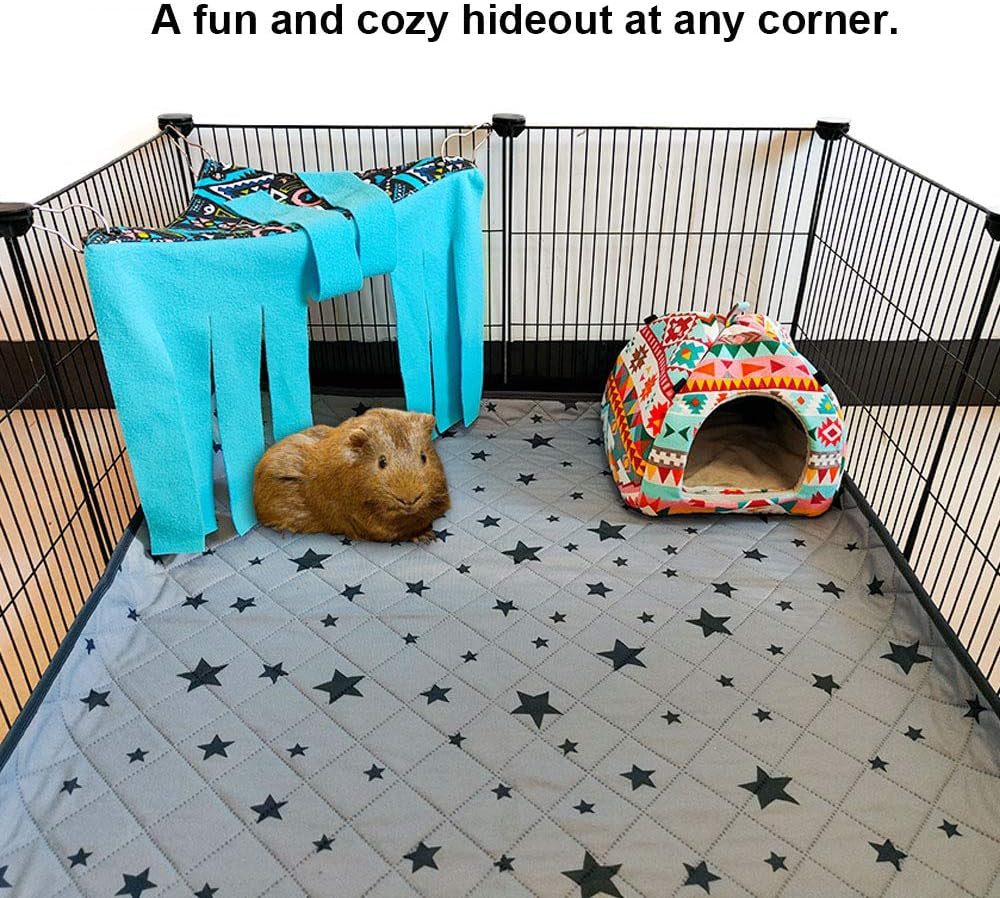 RIOUSSI Guinea Pig Hideout Hideaway Corner Fleece Toys Cage Accessories