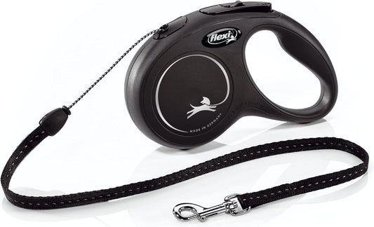 FLEXI® Classic Cord Retractable Dog Leash, Small, 16 Ft - Black