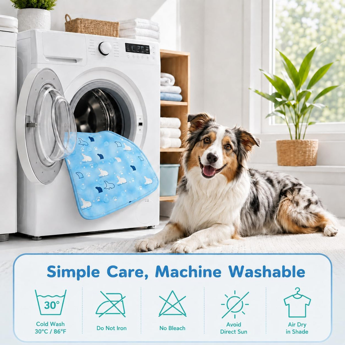Dog Cooling Mat Gel for Indoor & Outdoor, Waterproof Non-Toxic Cooling Pad