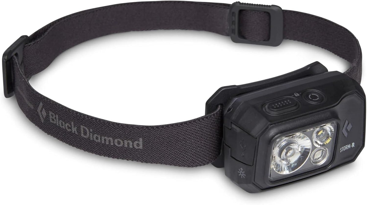 BLACK DIAMOND Storm 500-R Headlamp, Rechargeable, Dimmable Bright, BD Black
