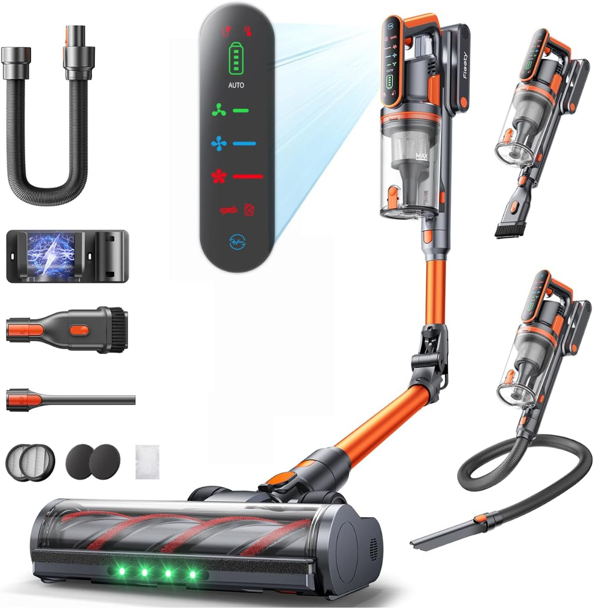 Cordless Vacuum Cleaner, 650W/55Kpa/70Mins Cordless Stick Vacuum Cleaners