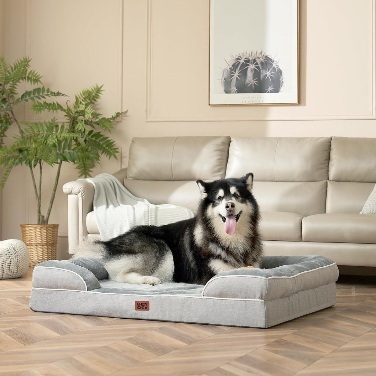 EHEYCIGA Orthopedic Extra Large Dog Bed, Waterproof Washable XL Pet Bed 44"