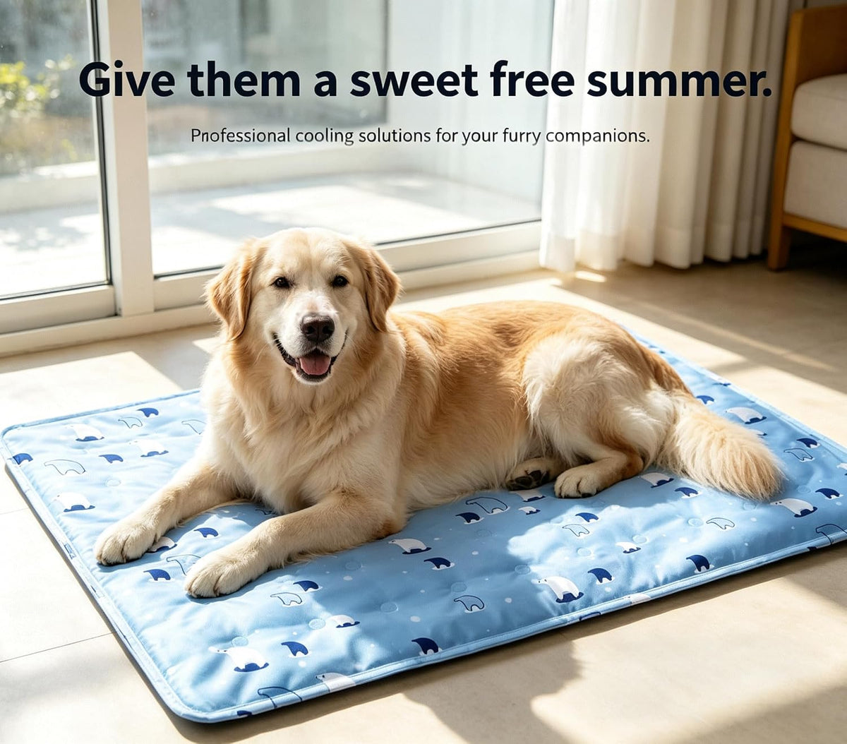 Zeqi Gel-Filled Cooling Mats for Cats Dogs Pets 35''X24'', Water-Proof Surface, Summer Dog Cool Mat, Cooling Cat Bed, Cool Mat, Ice Mat, Seat Cushion for Summer (Large, Animal Print)