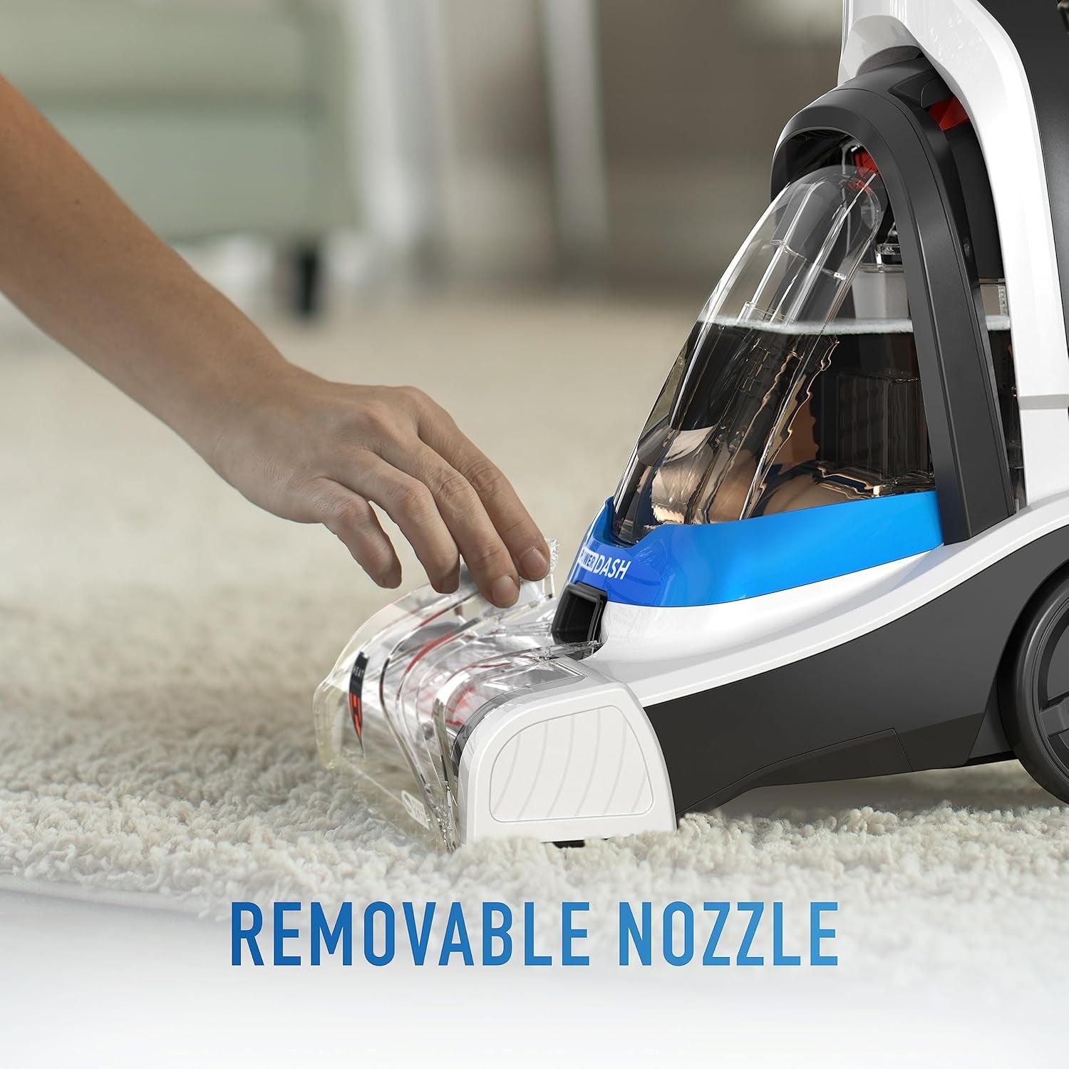Hoover Powerdash Pet Compact Carpet Cleaner Machine, Lightweight Design, Heatforce Fast Drying, Antimicrobial Brush Roll, Pair with a Hoover Carpet Cleaner Solution