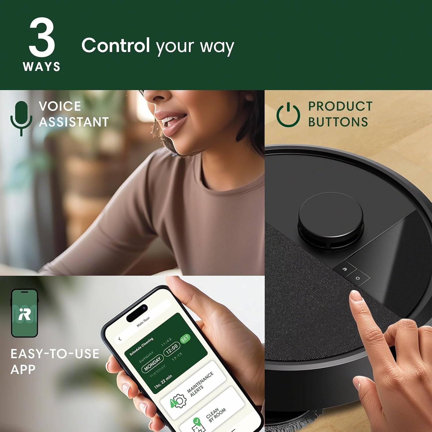 Irobot Roomba plus 405 (G181) 2In1 Vacuum & Mop Robot with Autowash Dock - Dual Spinning, Smart & Fast Mapping, Ideal for Pet Hair, Self-Empties 75 Days, Intense Suction, Pad Washing & Drying
