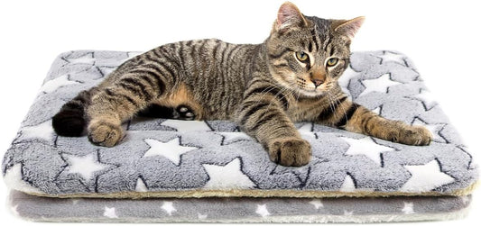2 Pack Cat Blanket for Indoor Cats, Ultra Soft & Warm Calming Bed