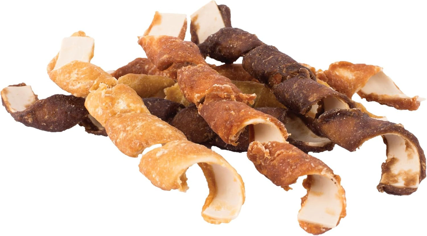 Dreambone Spirals Variety Pack Chews for Dogs, Treat Your Dog to Easy-To-Digest Rawhide-Free Chews Made with Chicken, Beef or Pork, 18 Count