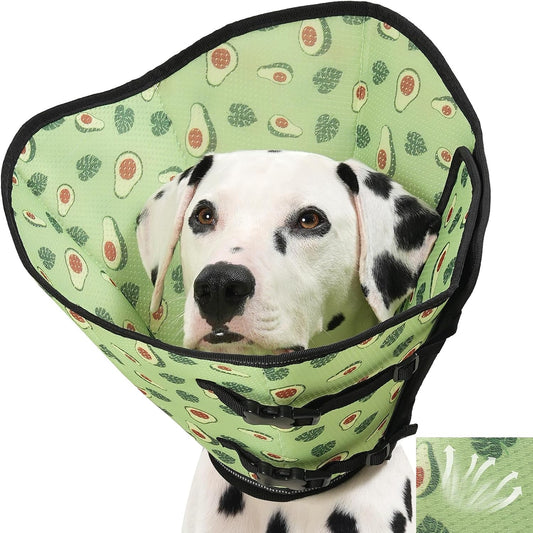 Avont Breathable Dog Cone Collar to Stop Licking, Soft Dog Cone Alternative