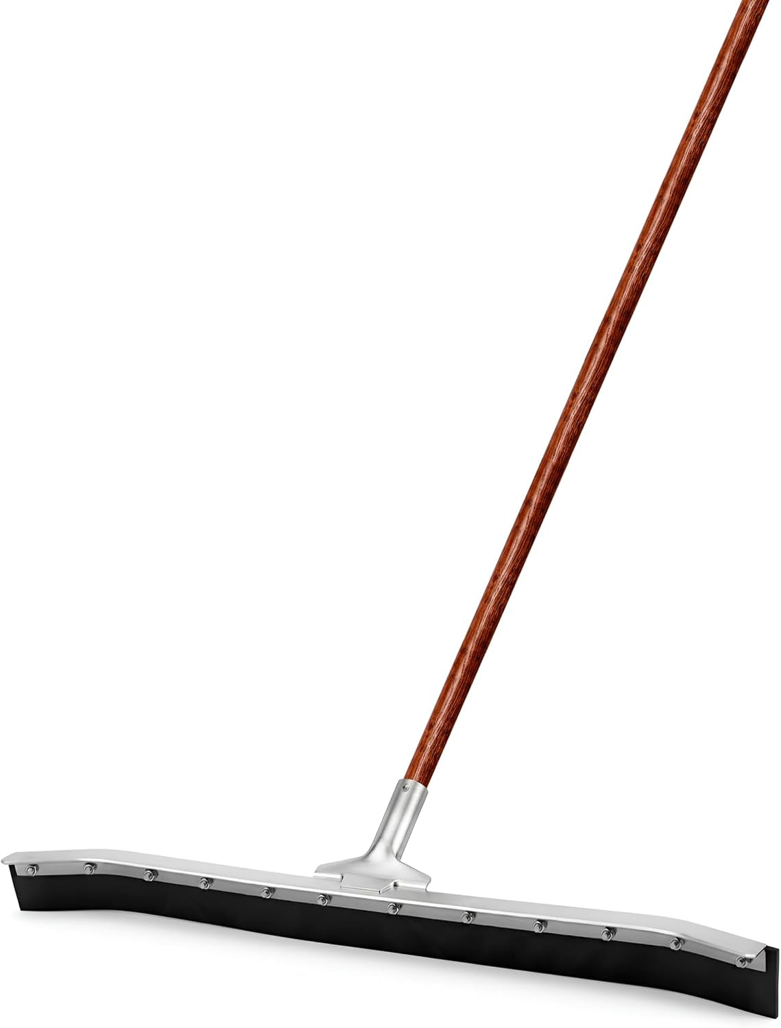 DSV Curved Floor Squeegee, 36’’ Rubber Blade Garage Squeegee, 57'' Tapered Wood Handle, Asphalt Squeegee for Floor, Garage, Concrete, Asphalt and Tile