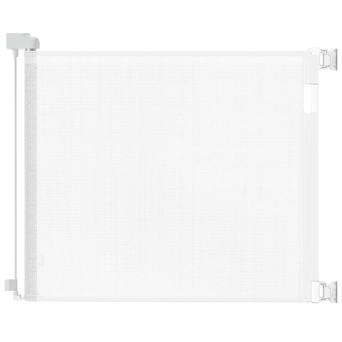 Veraste Retractable Baby Gate for Doorways and Stairs, Mesh Safety Gate for Pet, Indoor & Outdoor Use, One-Hand Operation, Easy Installation, 33.6" Tall, Expands to 55" Wide（White）