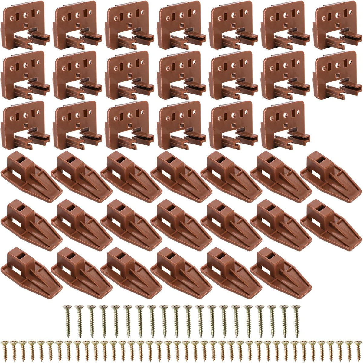 Kingrol 20 Plastic Drawer Slide Track Guides for Center Mount Drawers - Replacement Parts for Dressers, Nightstands, and Kenlin/Rite-Trak 1 Drawer Systems