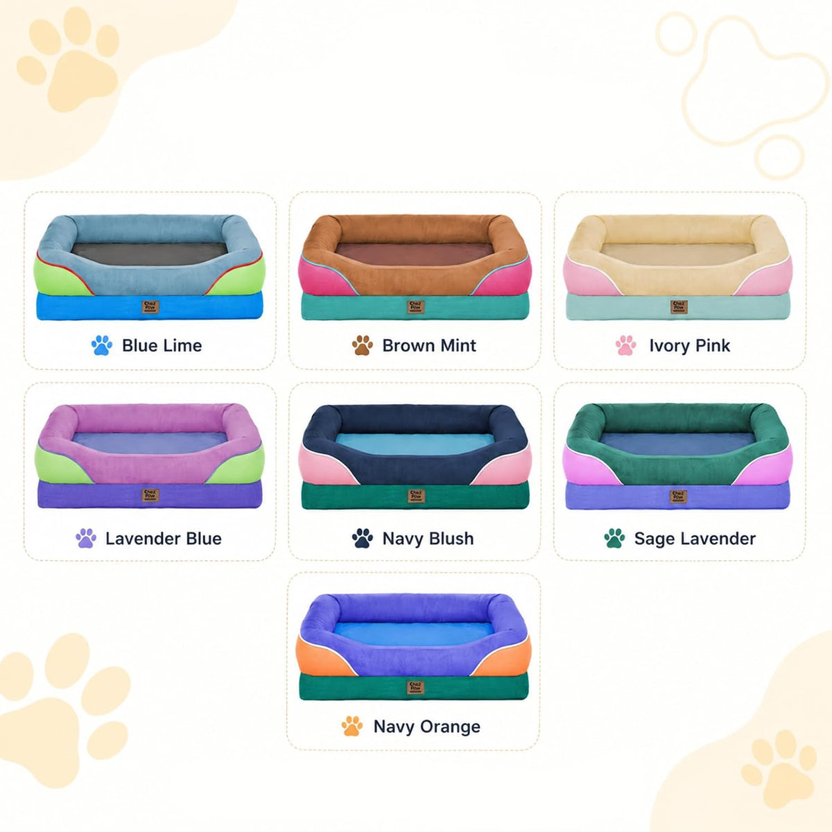 Chez Paw Orthopedic Washable XXL Dog Bed for Extra Large Dogs