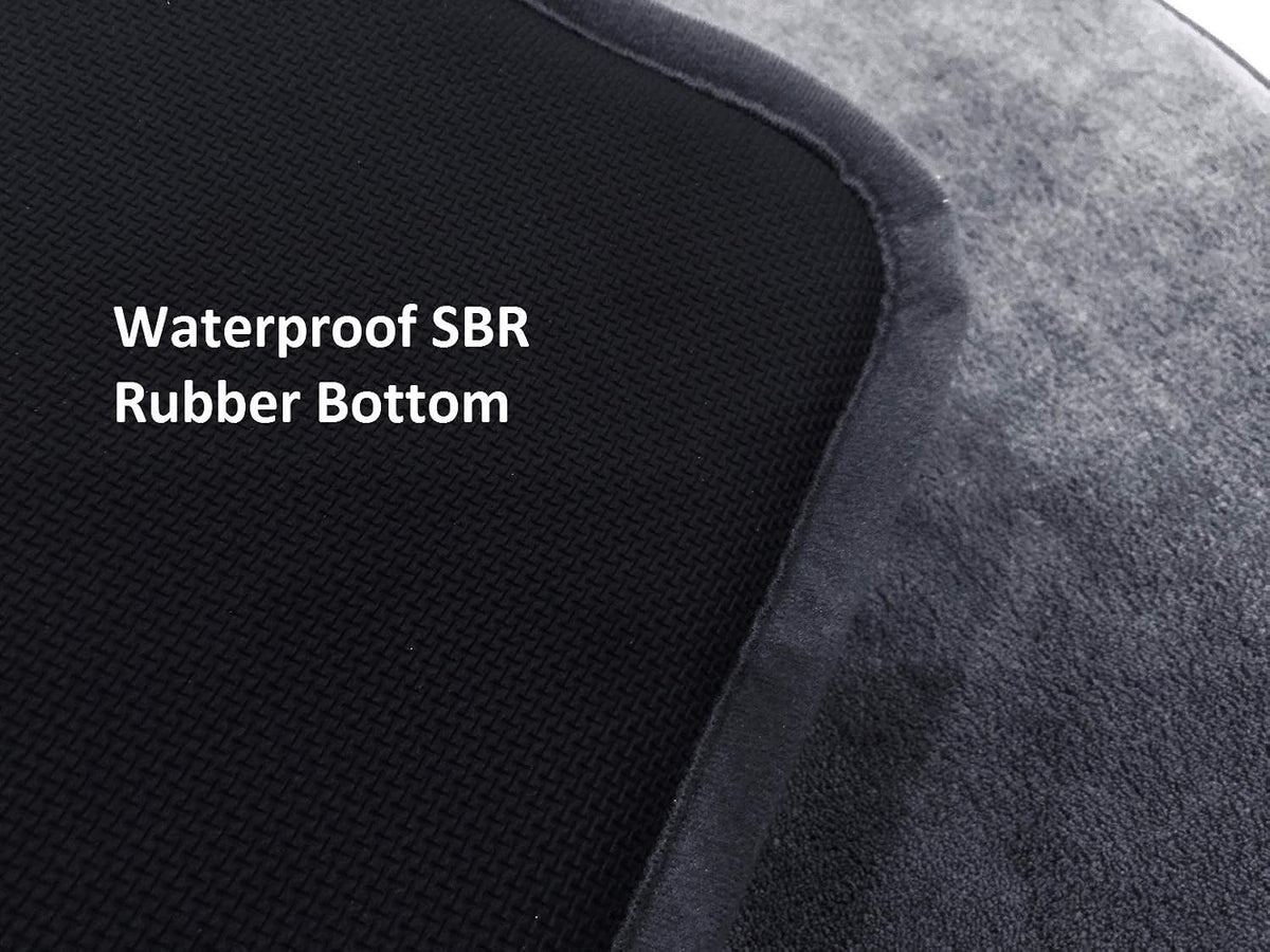 Dogbed4Less Gel-Infused Large Memory Foam Fleece Pet Dog Bed Mat Pillow Topper with Waterproof anti Slip Rubber Bottom - Fit 42"X28" Crate, Grey