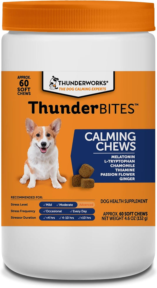 Thunderbites Calming Chews for Dogs, 60 Count