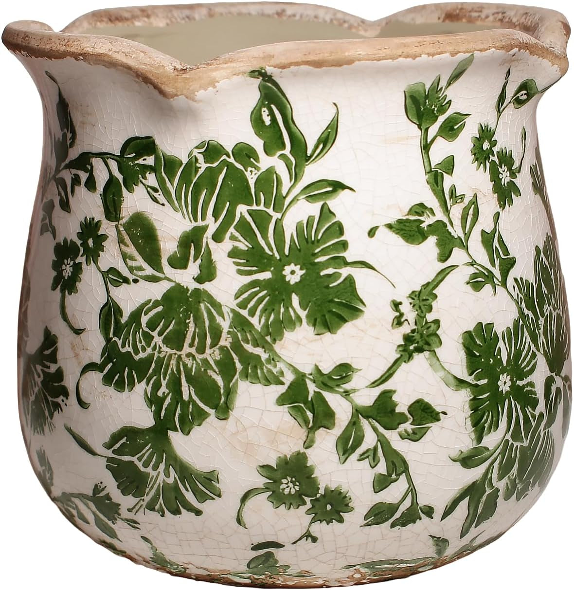 Xiaan Jiaju Tuscan Ceramic Plant Pots, Vintage Planter & Vase with Drainage